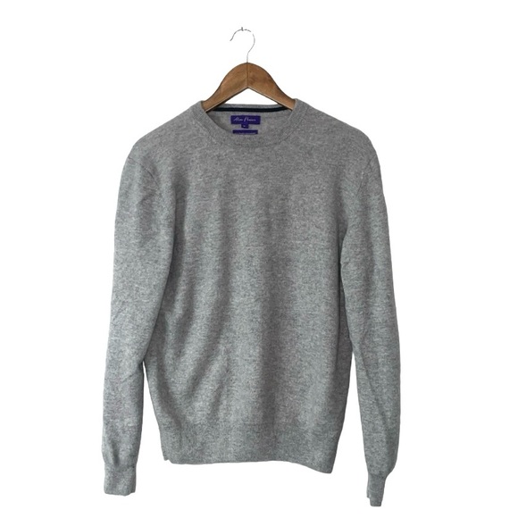 Alan Flusser Sweaters - Alan Flusser Cashmere Sweater Heather Grey Crew Neck Size Medium